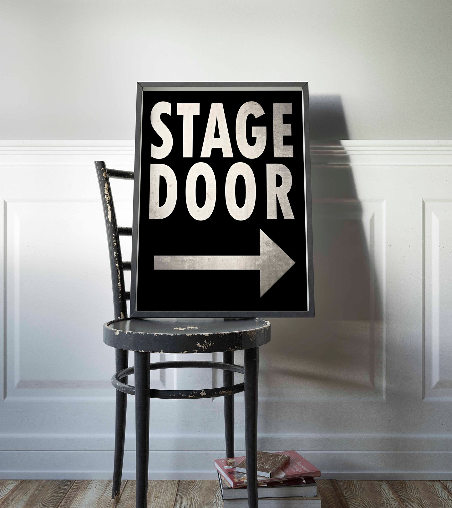 Cool Stage Door Modern Text Art Print