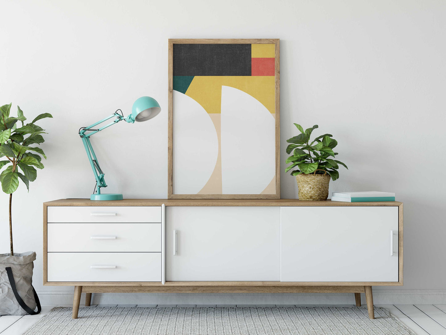 Set of 3 Colorful Mid Century Modern Art Prints