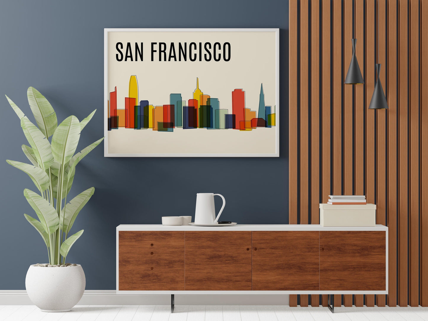 Colorful SAN FRANCISCO Cityscape Art Print