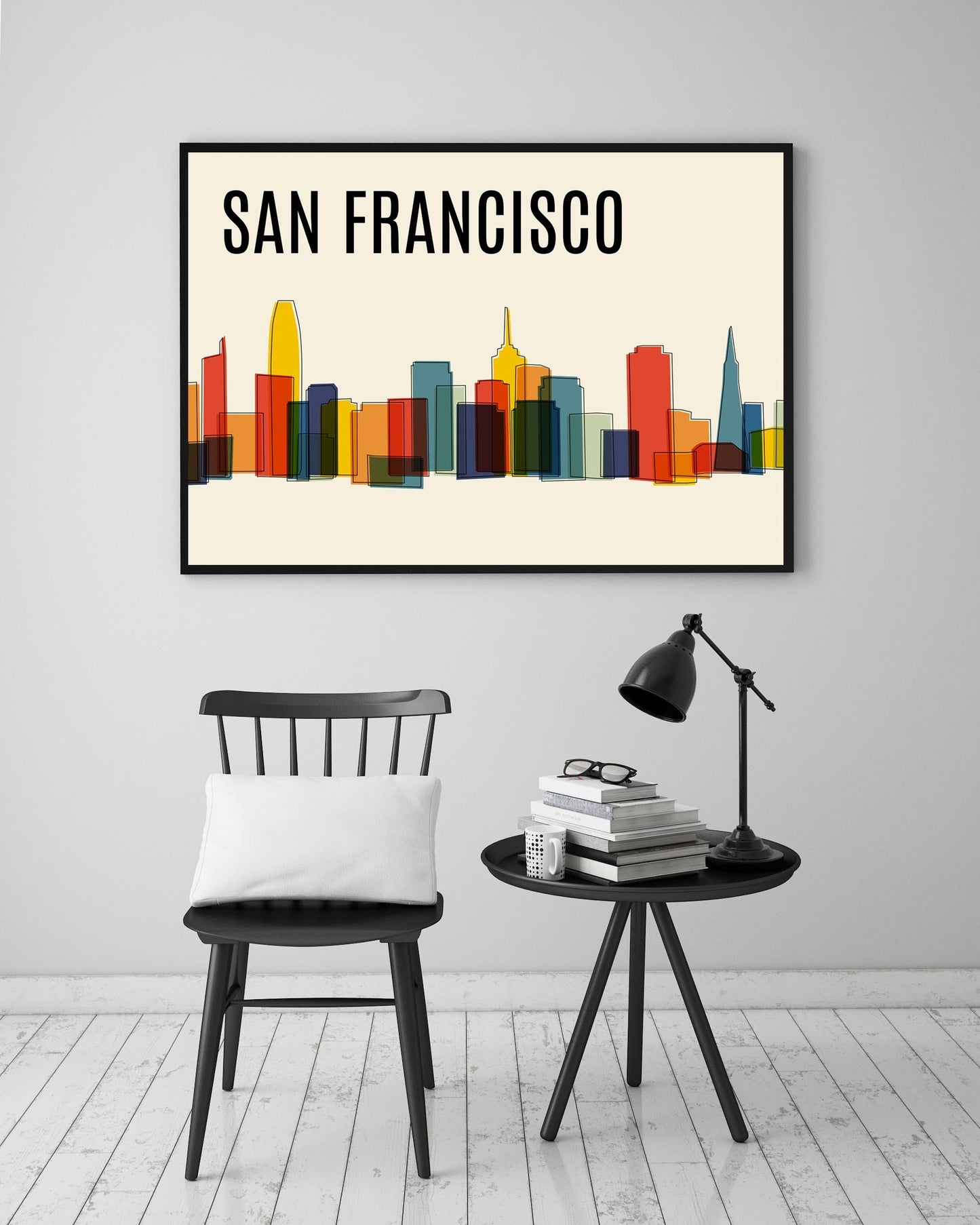 Colorful SAN FRANCISCO Cityscape Art Print