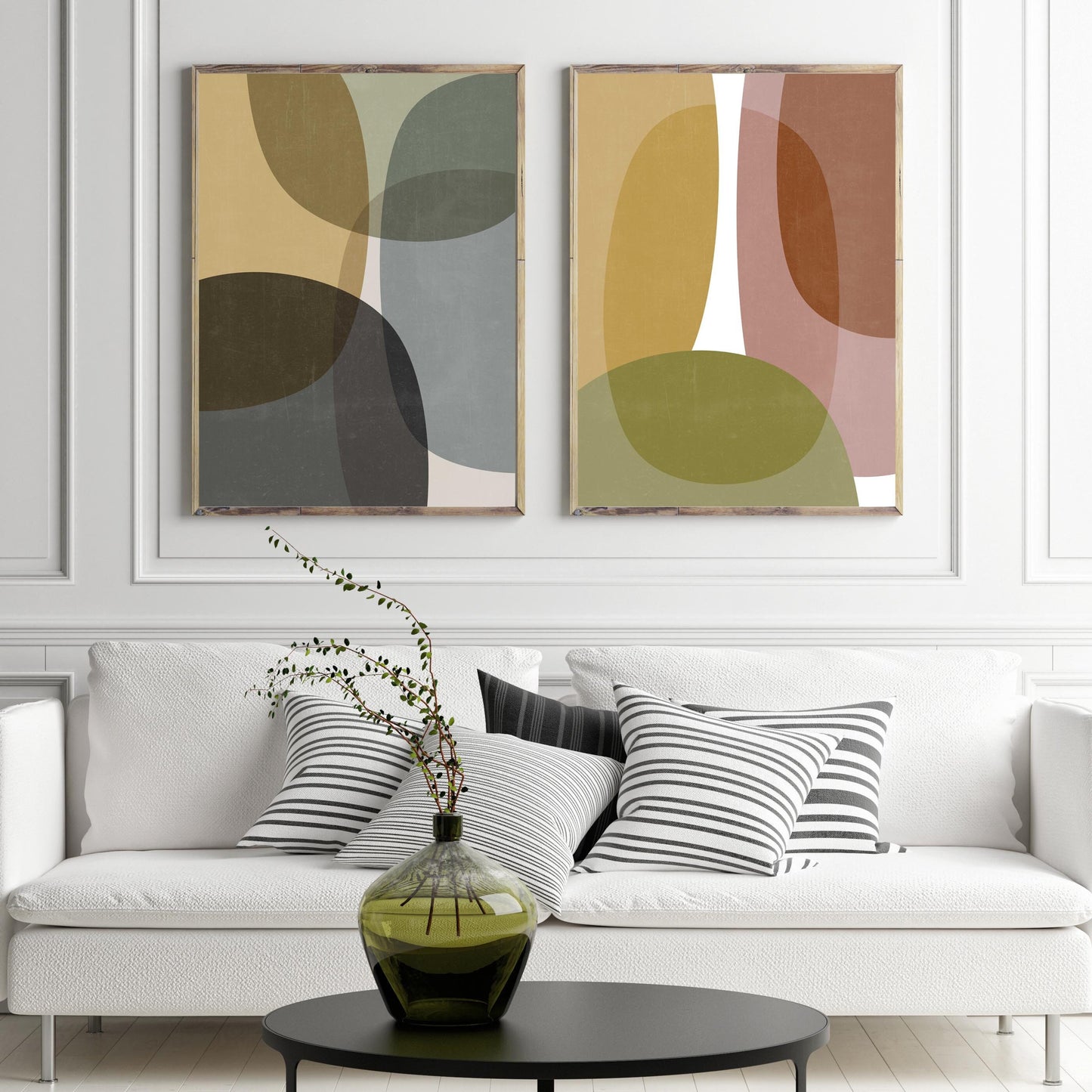 Set of 2 Colorful Abstract Art Prints