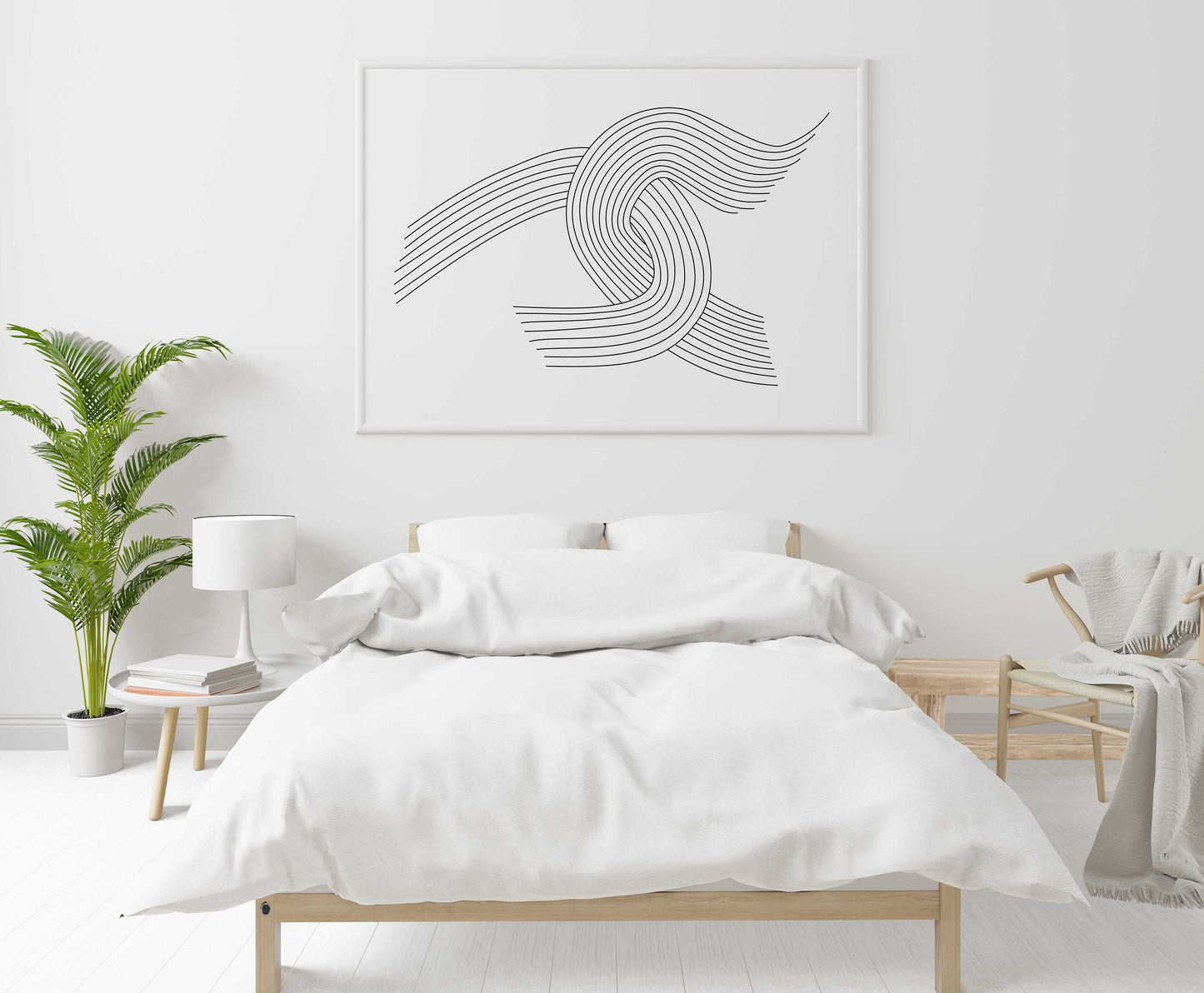 Cool Modern Line Drawing Abstract Art Print