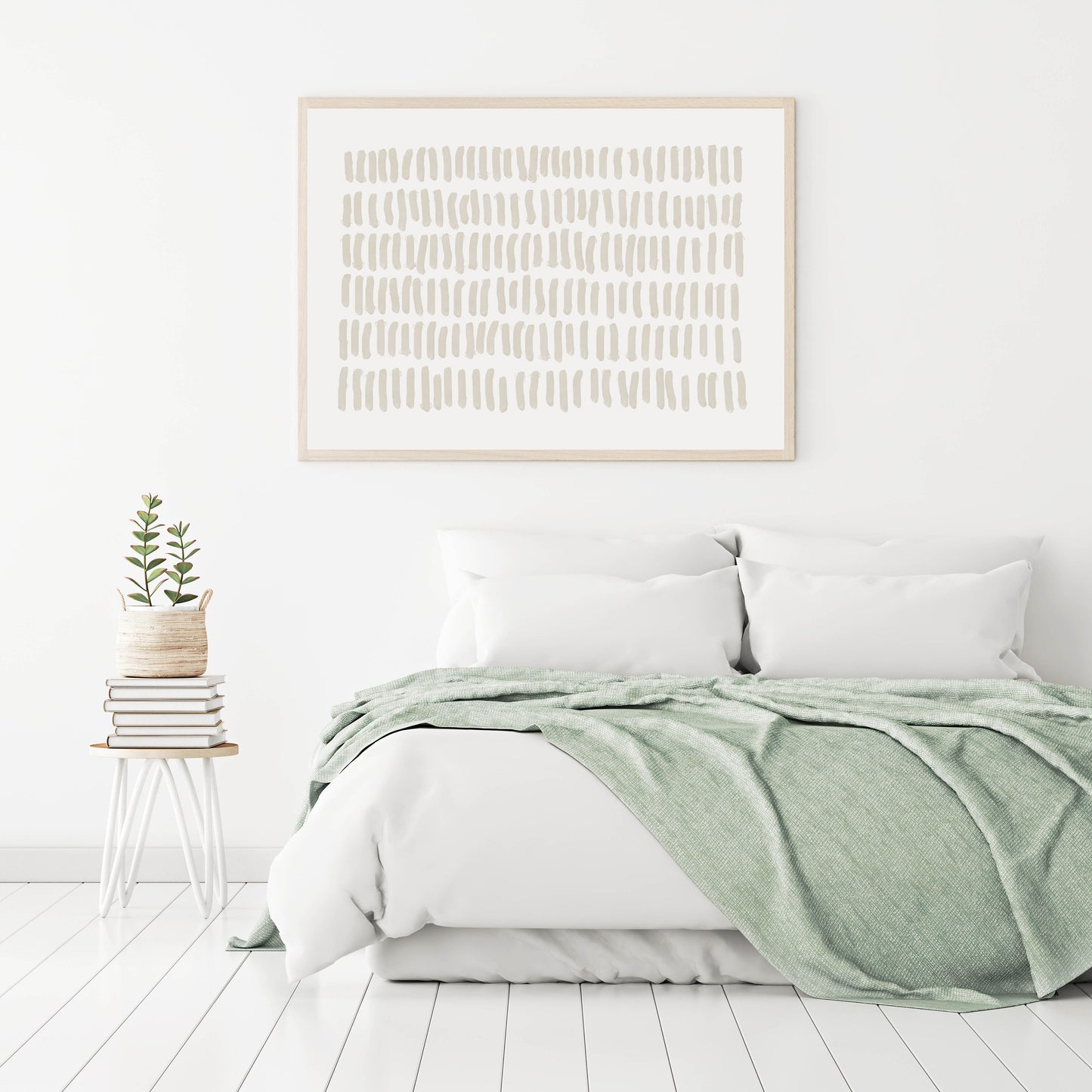 Boho Neutral Cute Abstract Art Print