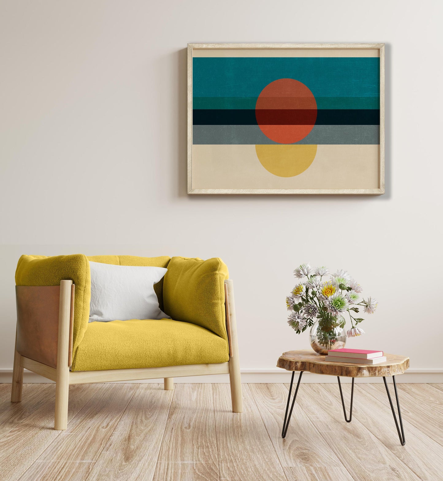 Original Retro Abstract Wall Art Print