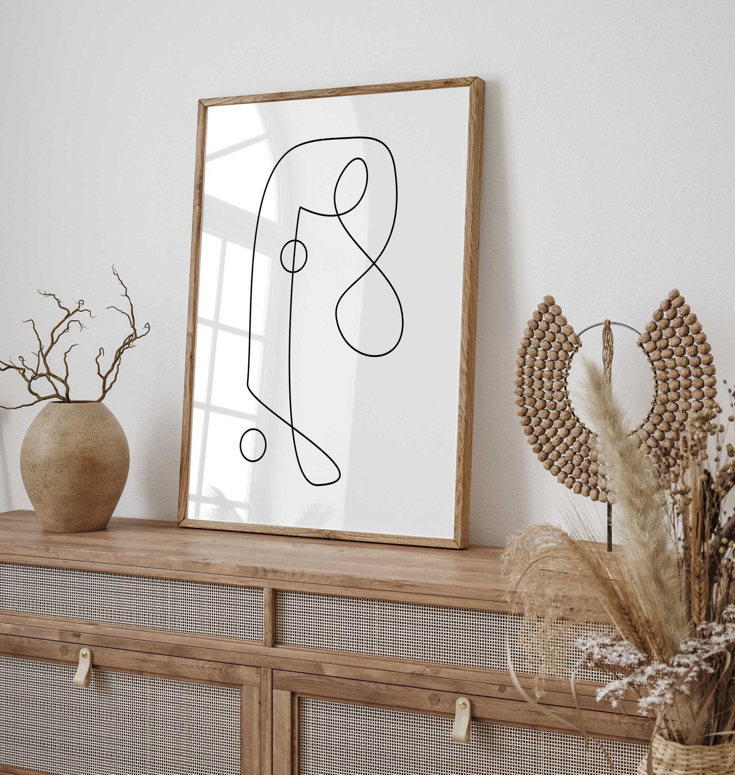 Set of 2 Modern Digital Line Art Prints