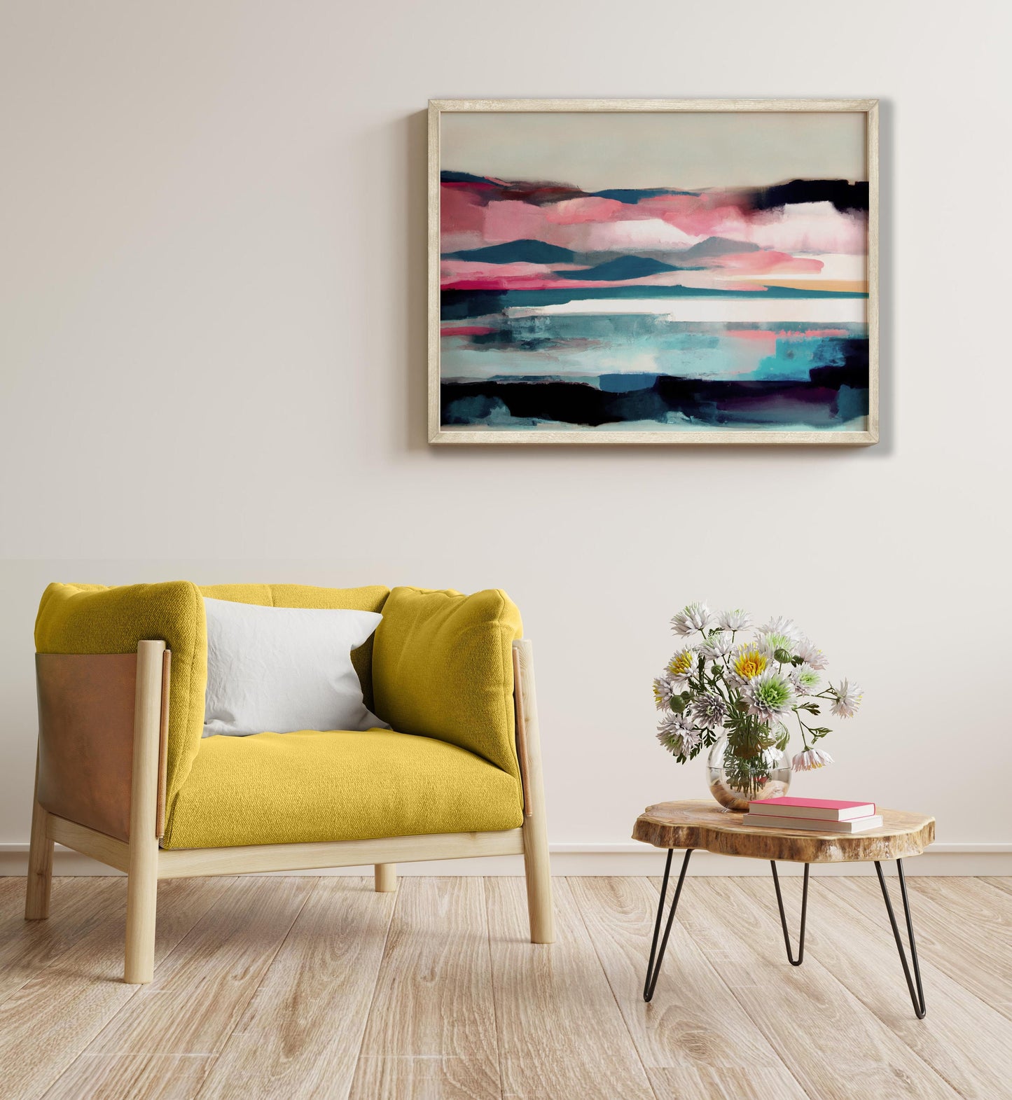 Large Colorful Abstract Landscape Painting Art Print