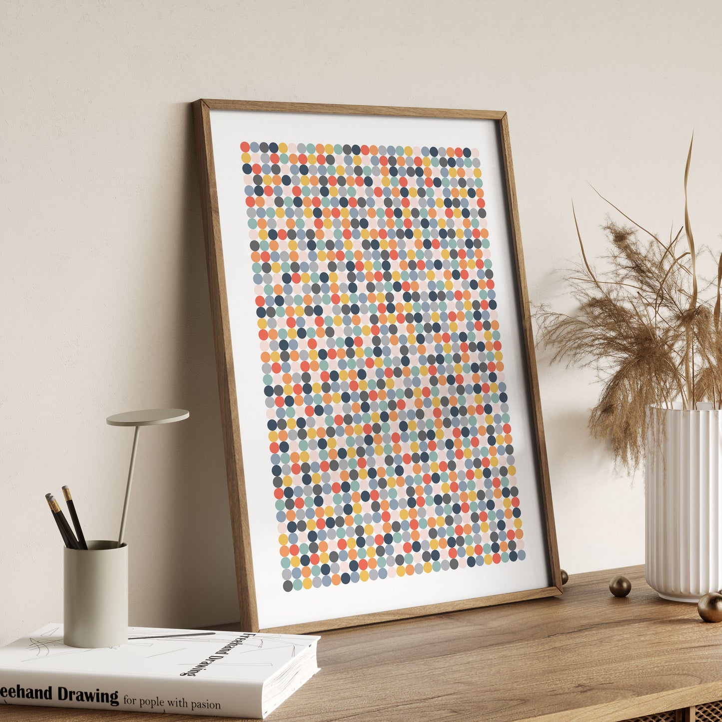 Cute Polka Dot Abstract Art Print