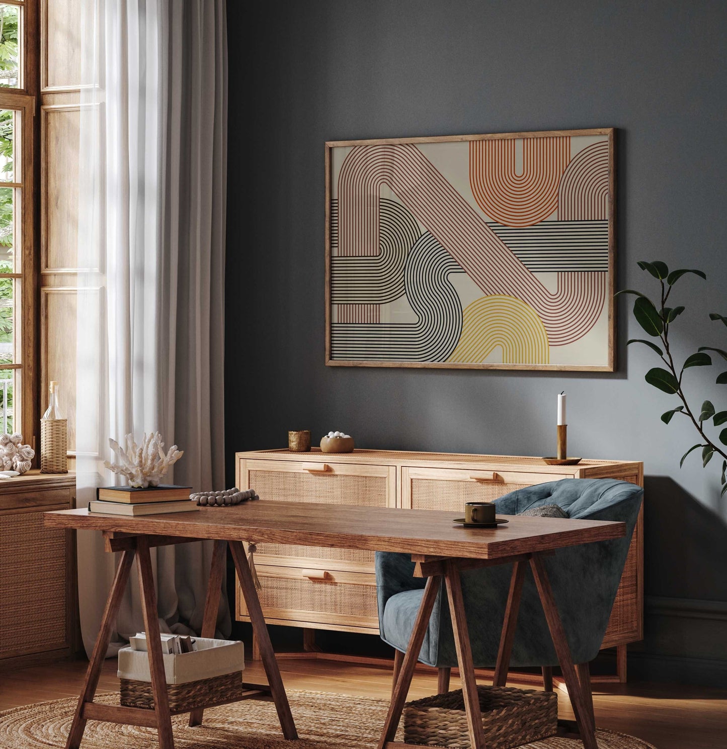 Colorful Abstract Geometric Modern Art Print