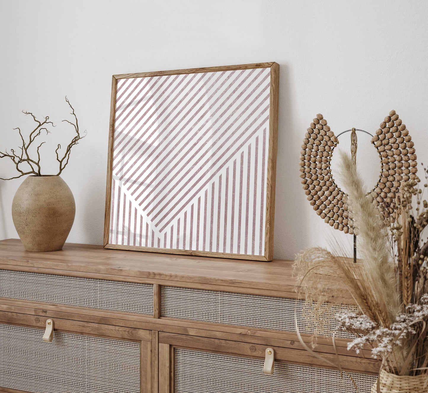 Set of 2 Boho Modern Line Art Square Prints