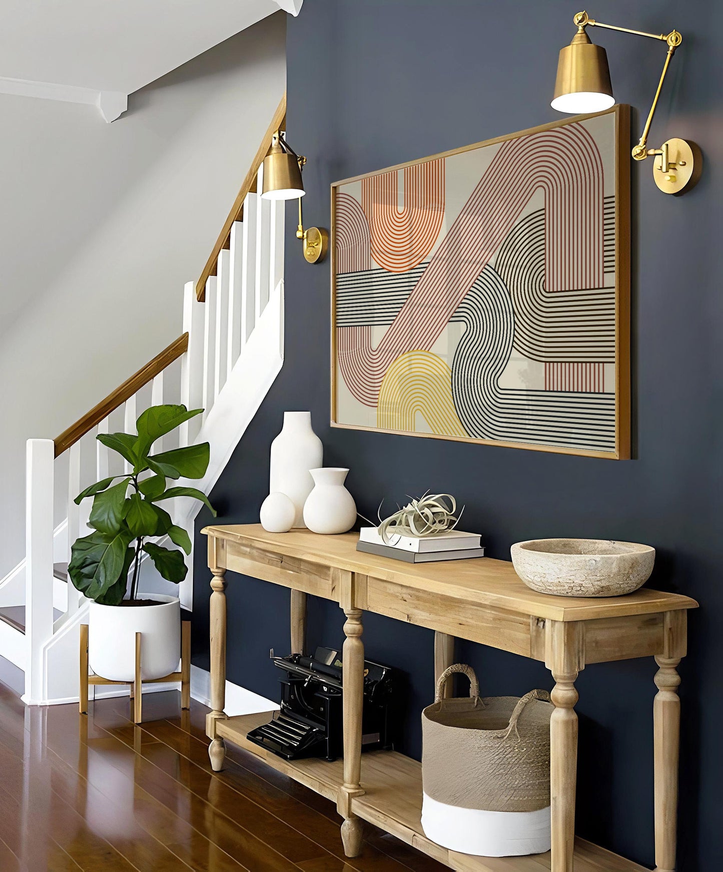 Colorful Abstract Geometric Modern Art Print