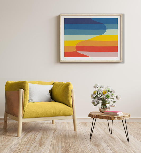 Cool Modern Colorful Abstract Art Print