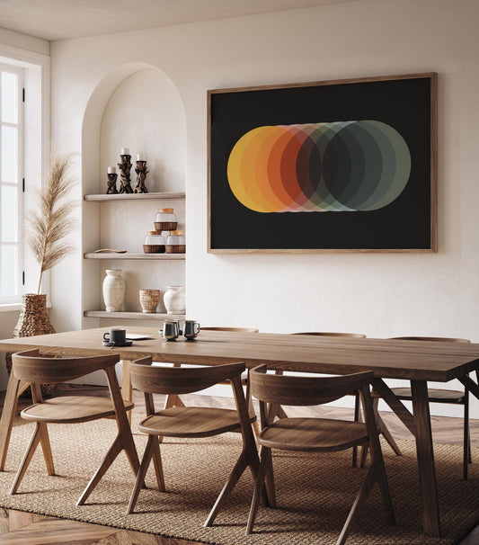 Funky Bold and Colorful Abstract Wall Art Print