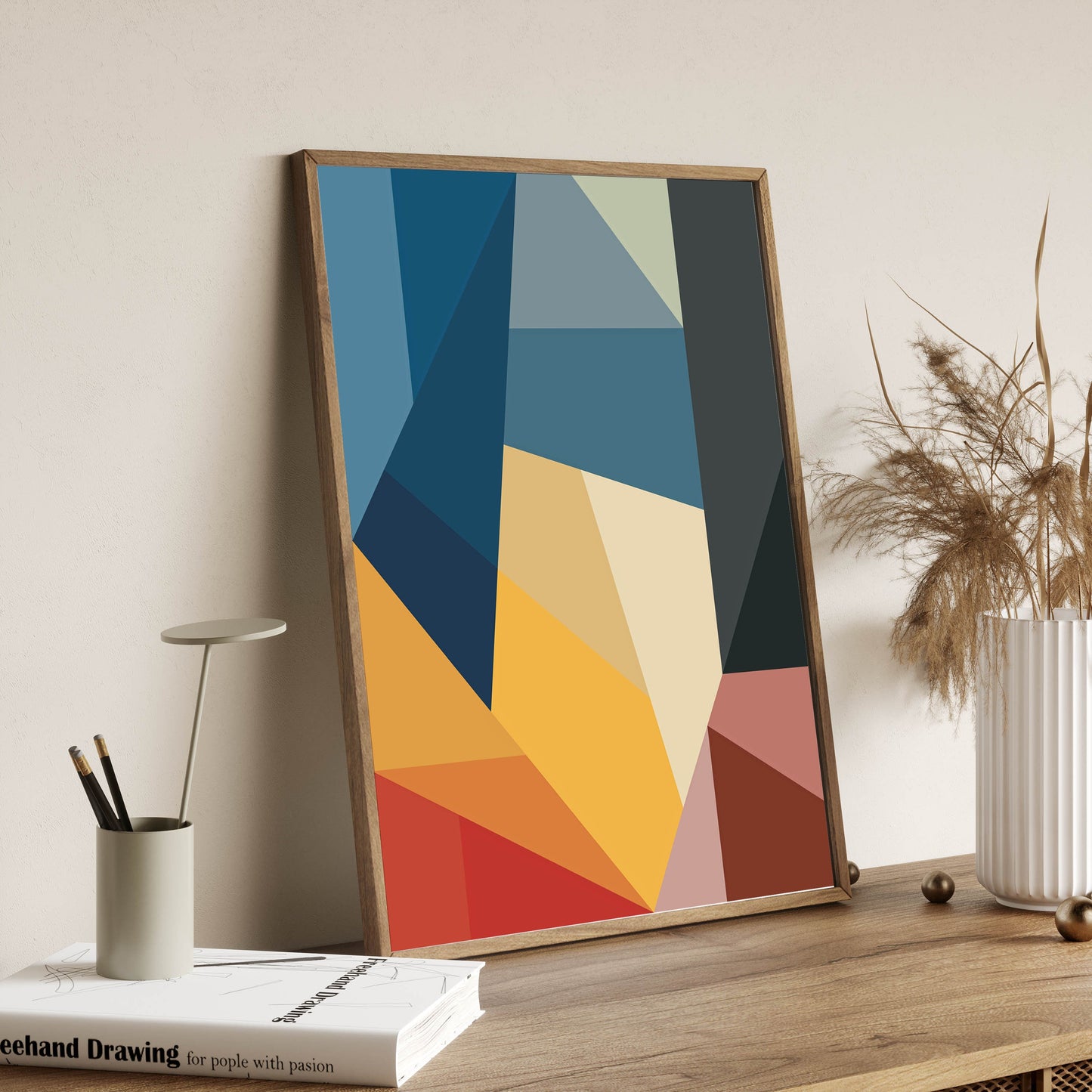 Set of 3 Bold Colorful Geometric Abstract Prints