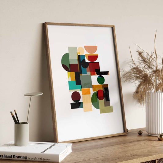 Colorful Modern Abstract Shapes Art Print