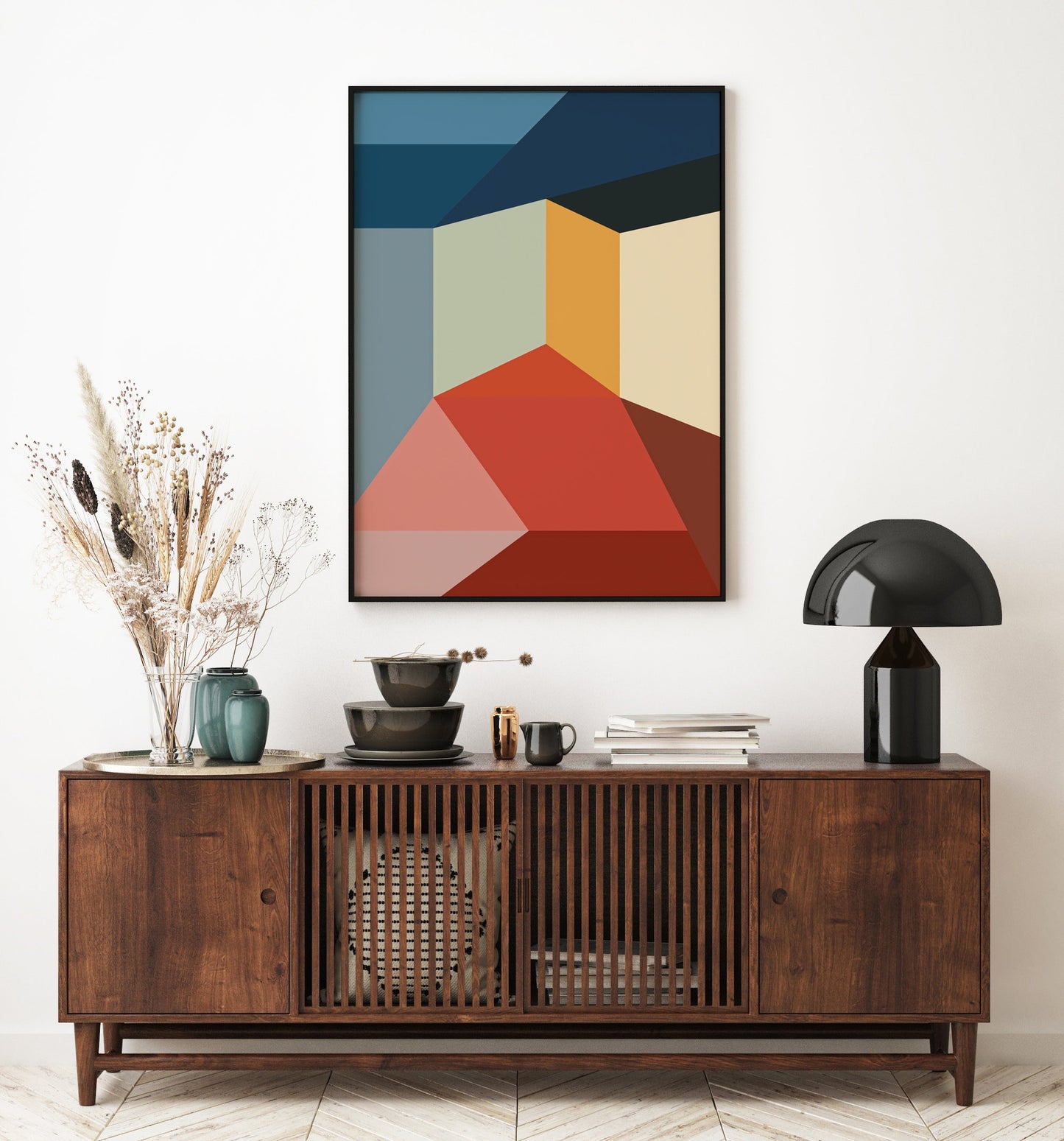 Set of 3 Bold Colorful Geometric Abstract Prints