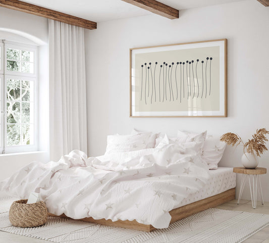 Neutral Botanical Abstract Wall Art Print