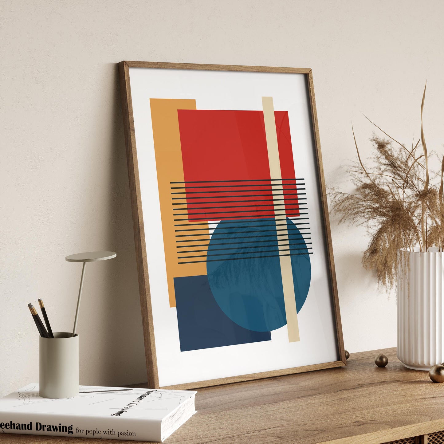 Set of 3 Bold and Colorful Abstract Art Prints