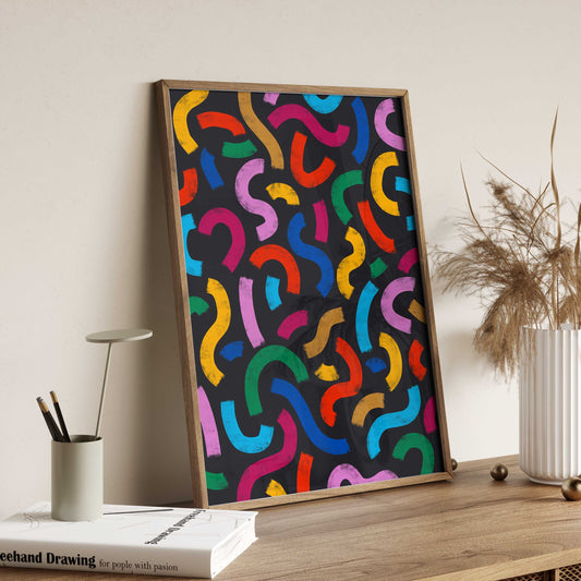 Cool Vintage Abstract 80s Art Print
