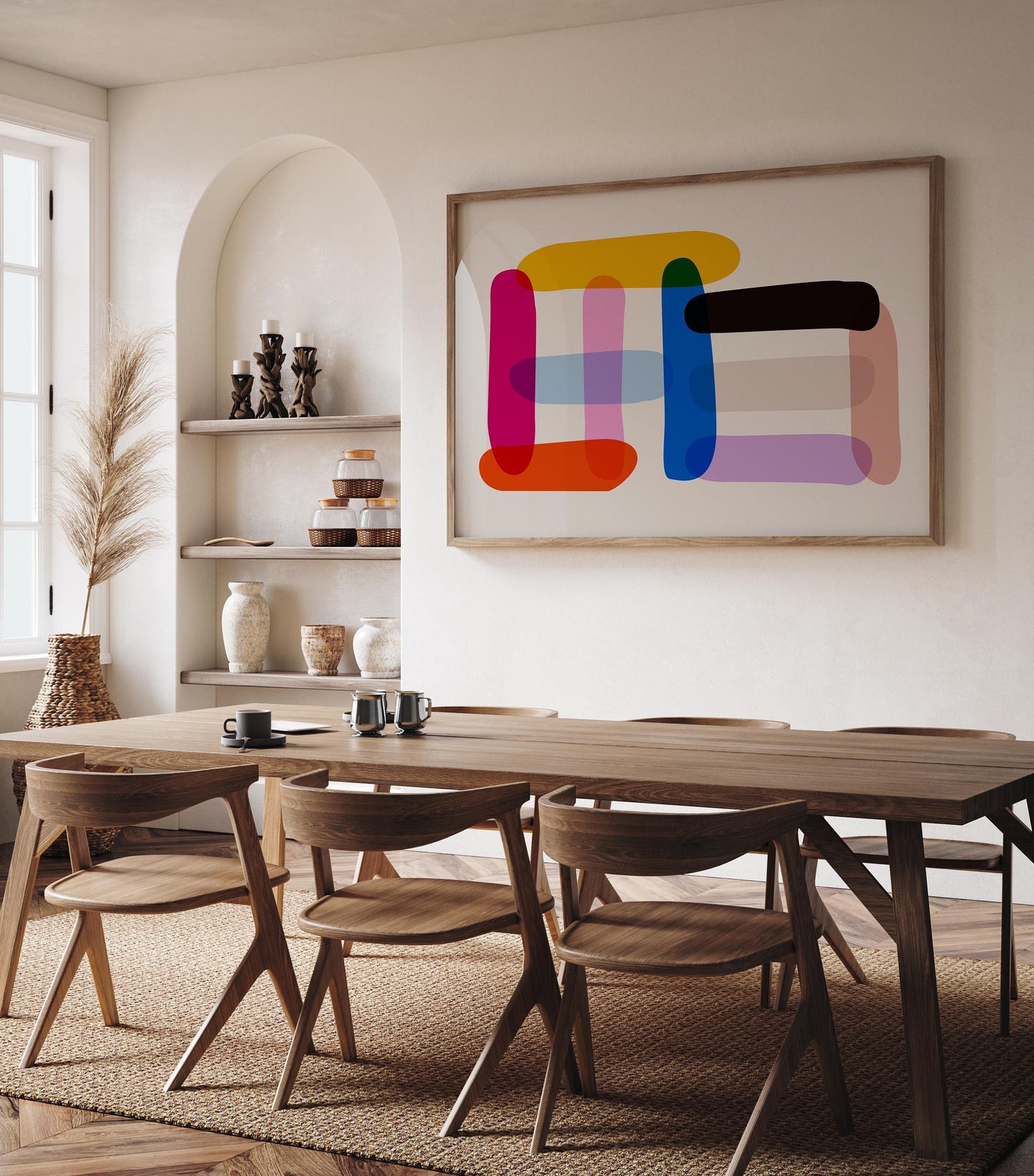 Bright and Colorful Modern Abstract Art Print