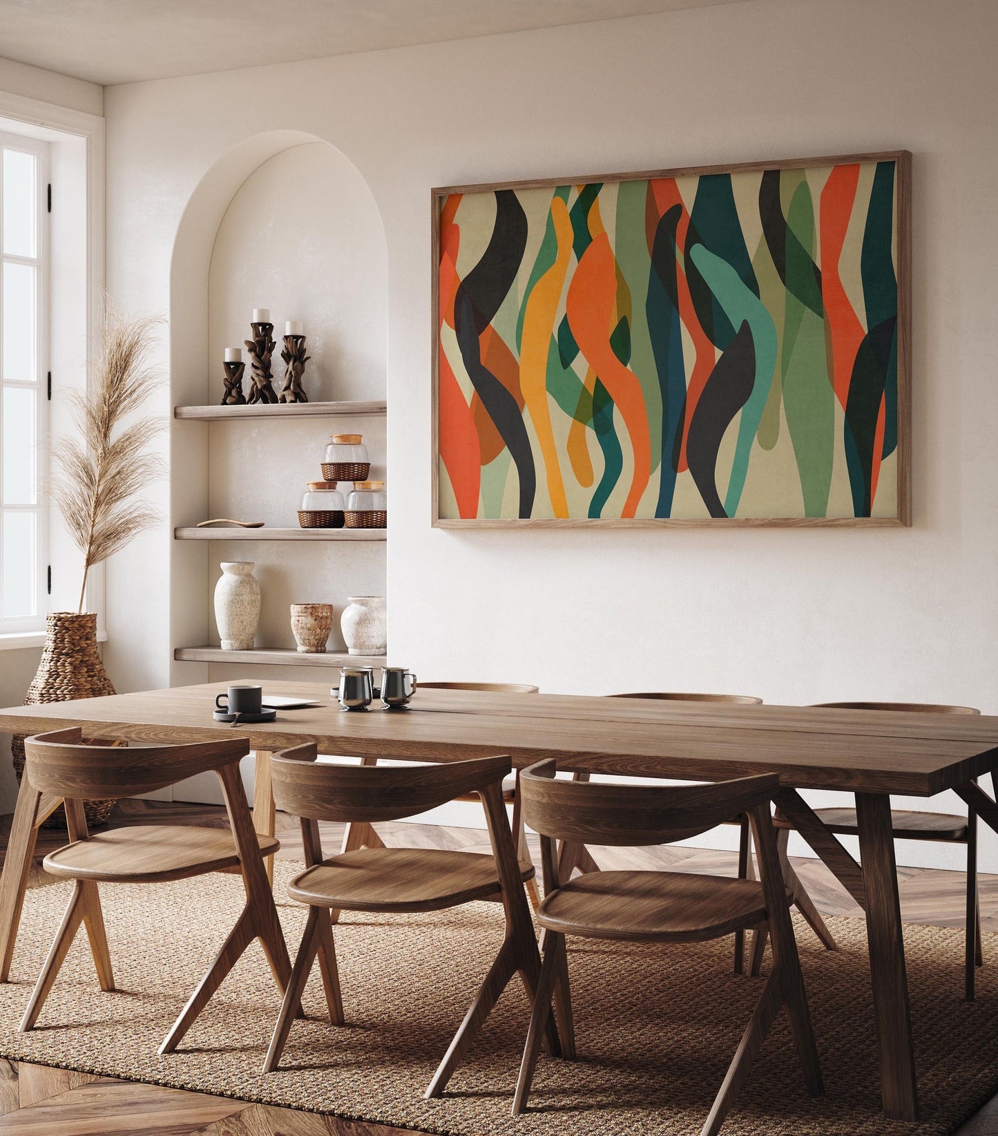 Large Modern Botanical Abstract Art Painting Print