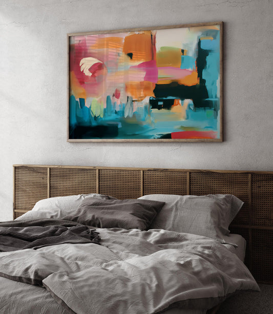 Bright and Colorful Graphic Abstract Painting Art Print