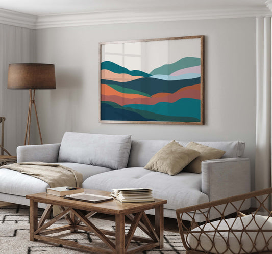 Earth Tones Abstract Landscape Art Print