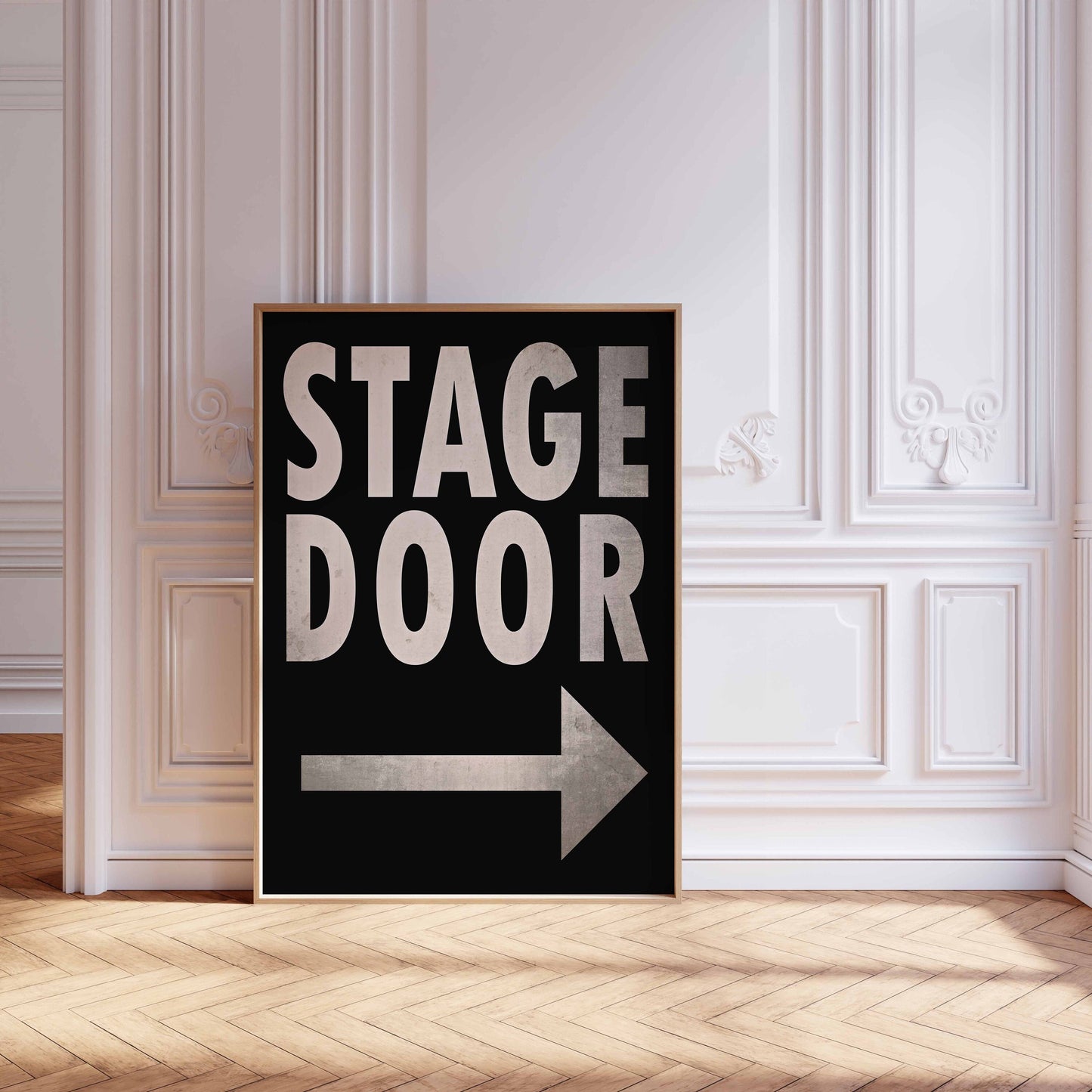 Cool Stage Door Modern Text Art Print