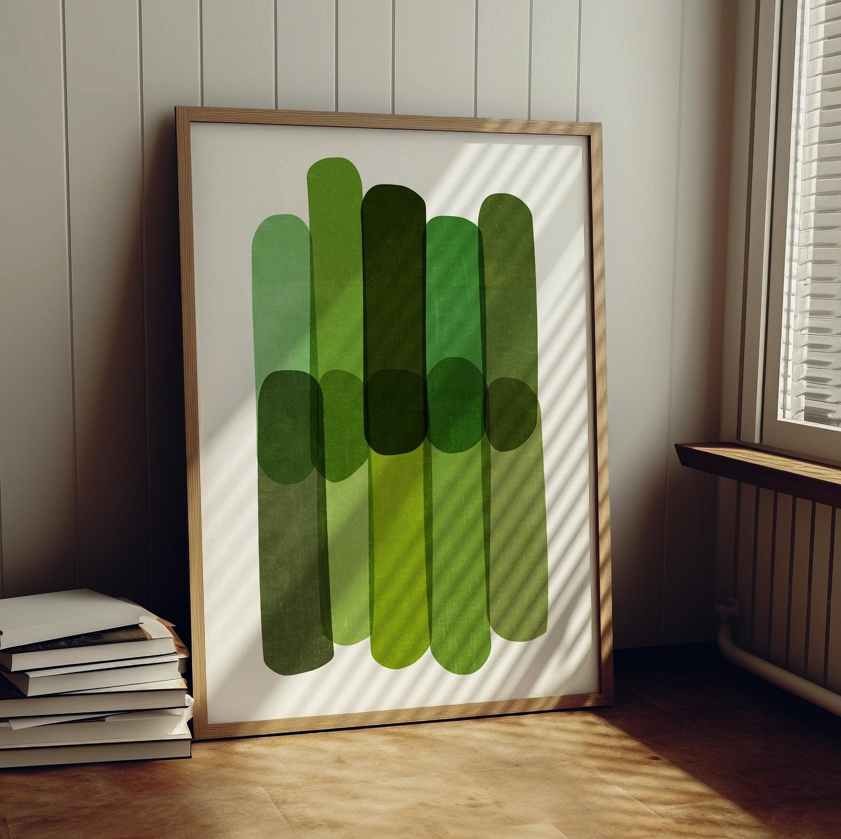 Cool Large Green Abstract Wall Art Print