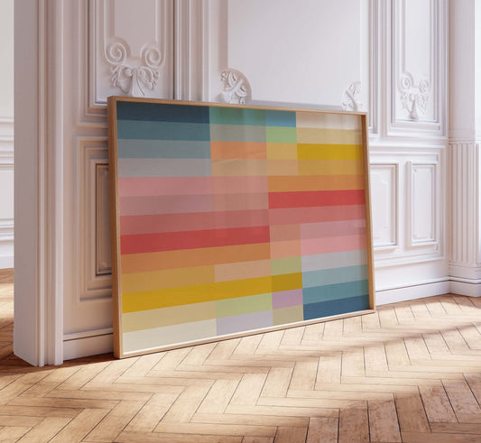 Boho Pastel Abstract Color Block Art Print