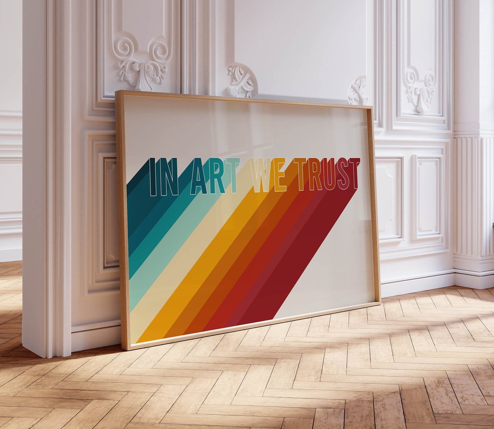 Cool In Art We Trust Quote Modern Art Print