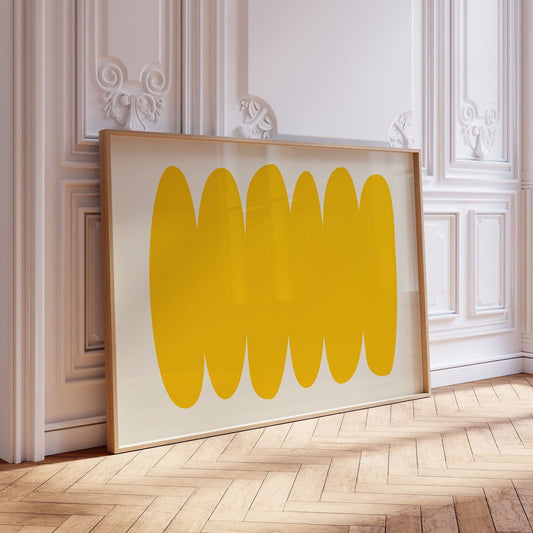 Modern Bright Yellow Fun Modern Poster Art Print
