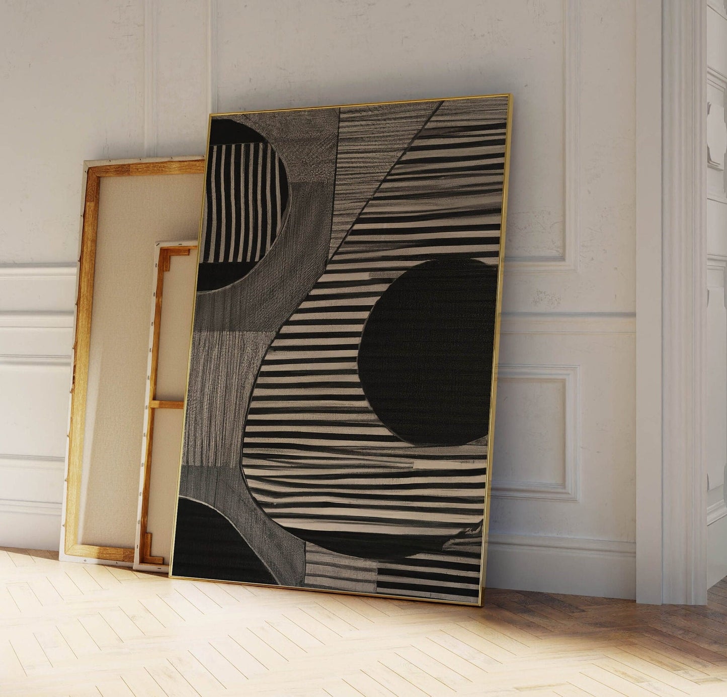 Black and White Abstract Illustration Art Print