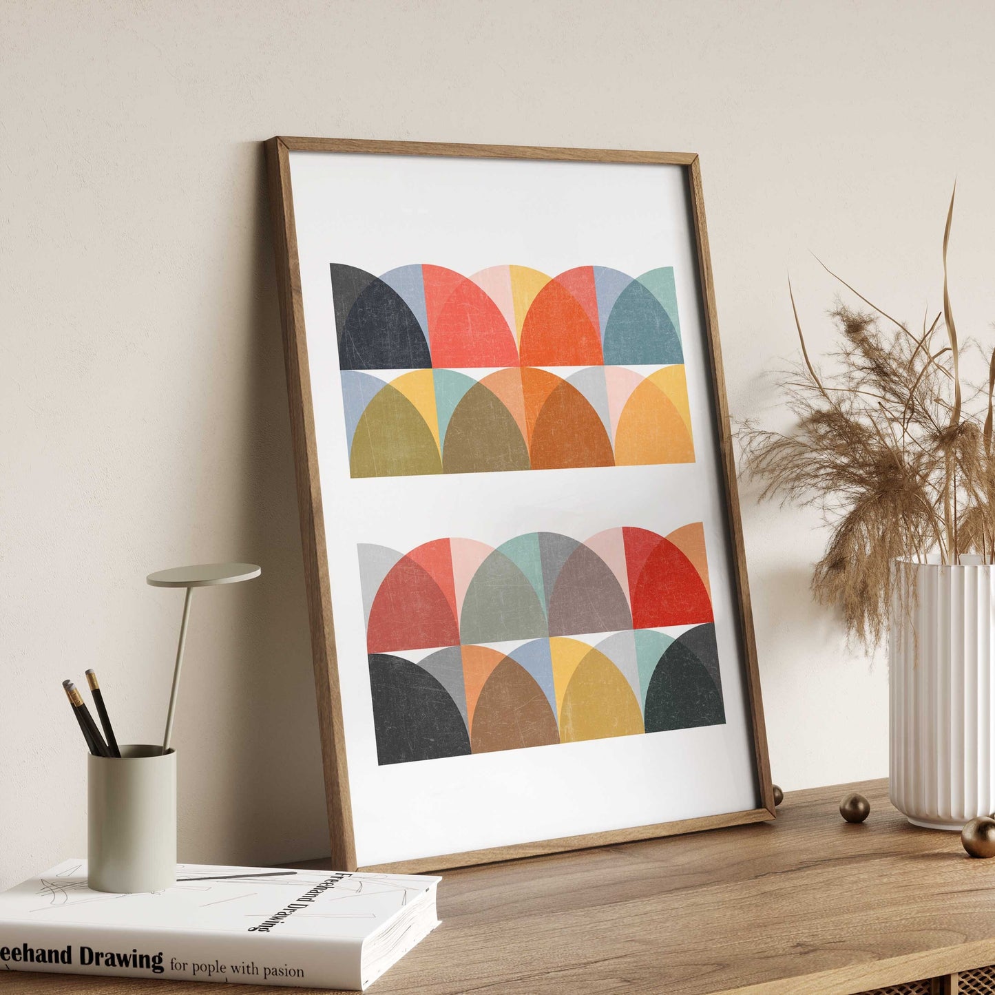 Fun Colorful Mid Century Poster Print