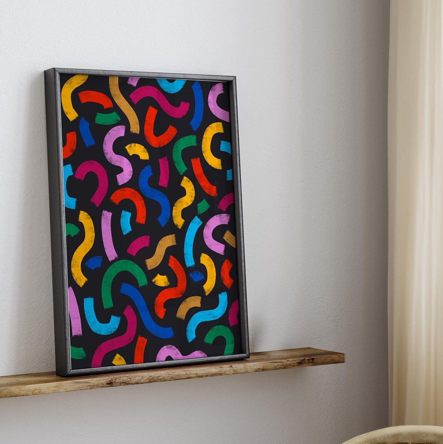 Cool Vintage Abstract 80s Art Print