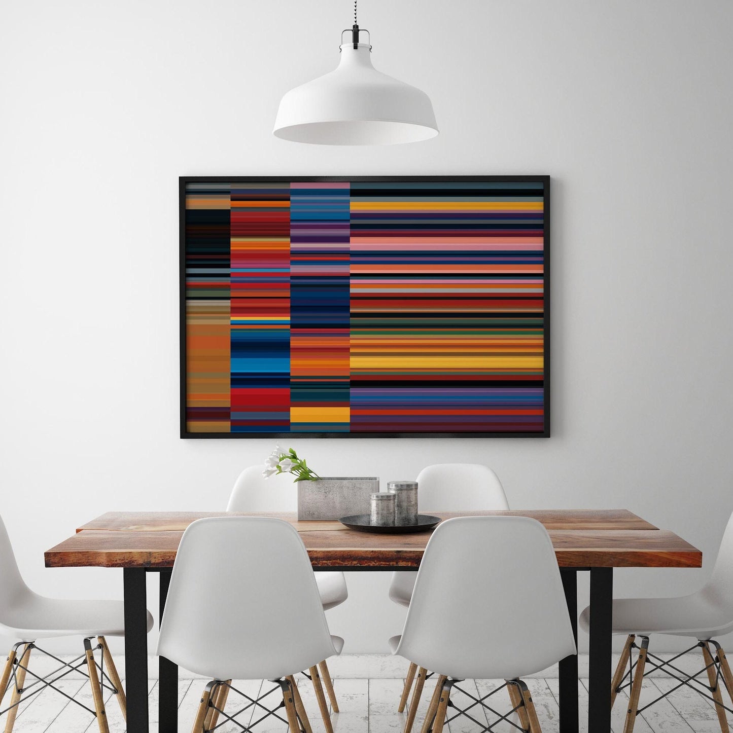 Cool Multicolored Abstract Line Art Print