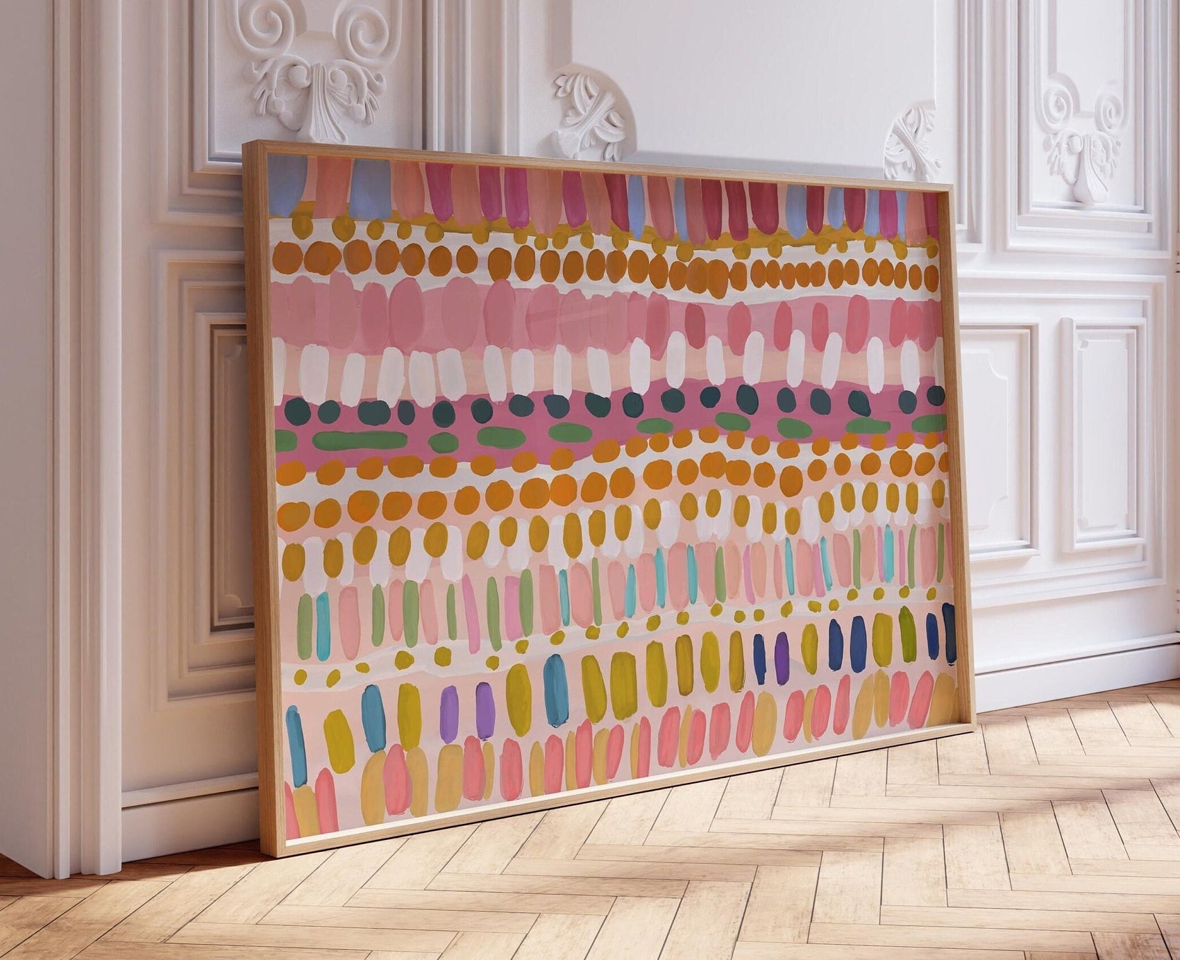 Large Colorful Modern Abstract Painting Art Print