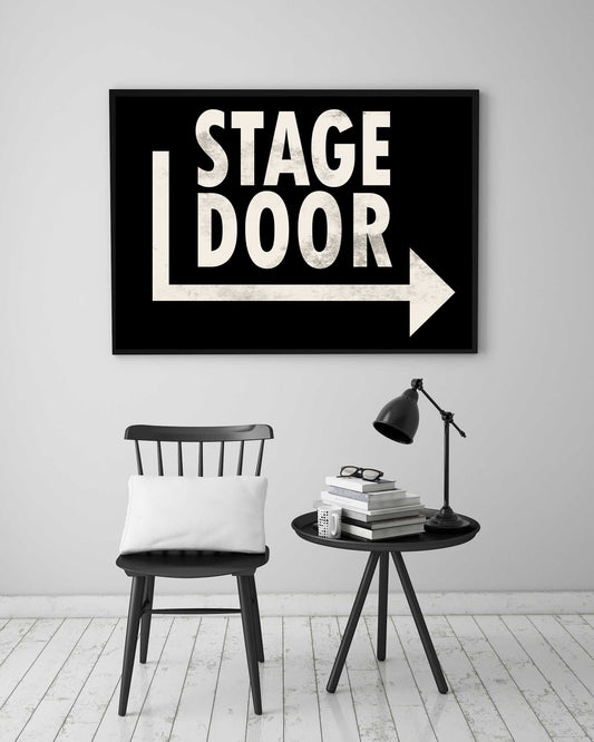 Cool Stage Door Text Art Print