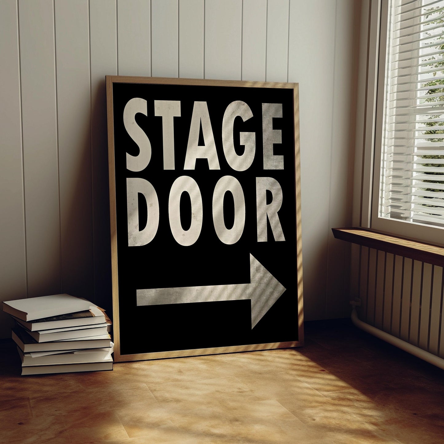 Cool Stage Door Modern Text Art Print