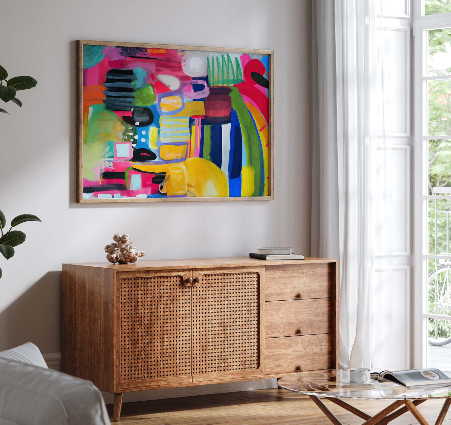 Bright Colorful Abstract Painting Art Print