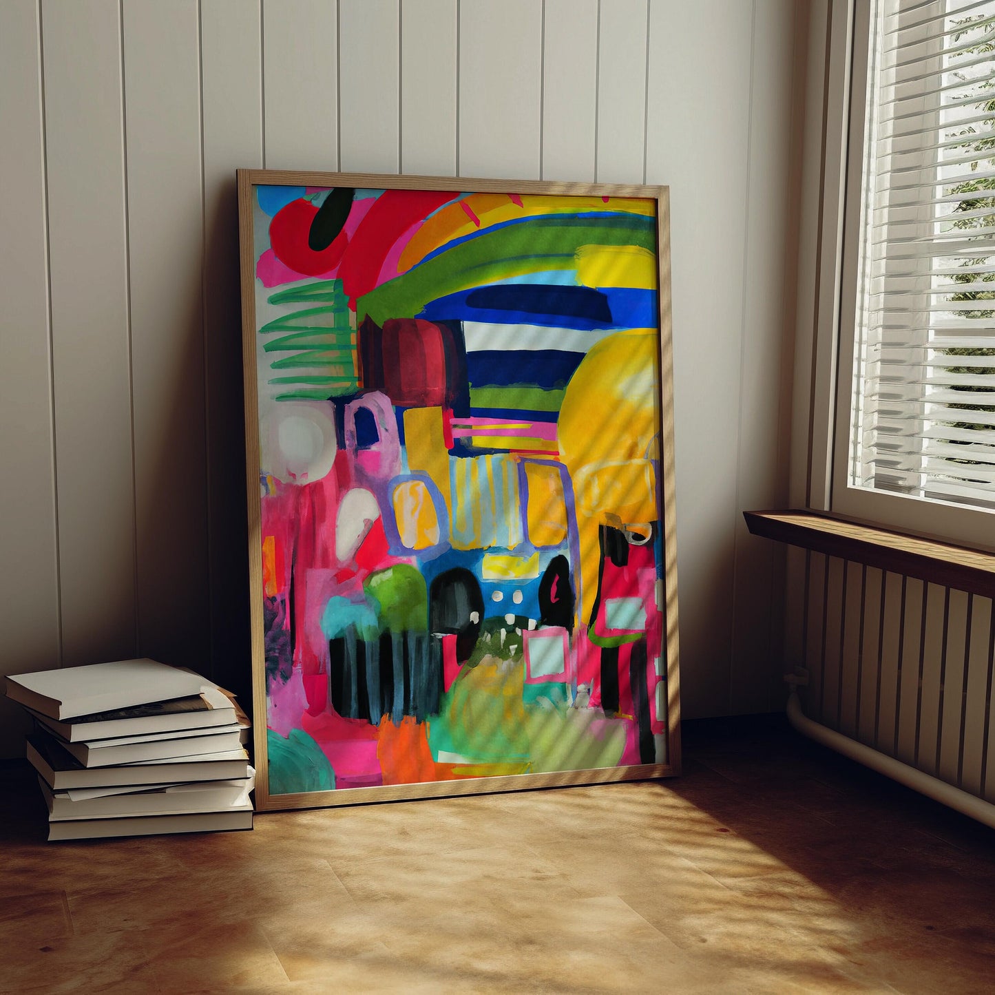 Bright Colorful Abstract Painting Art Print