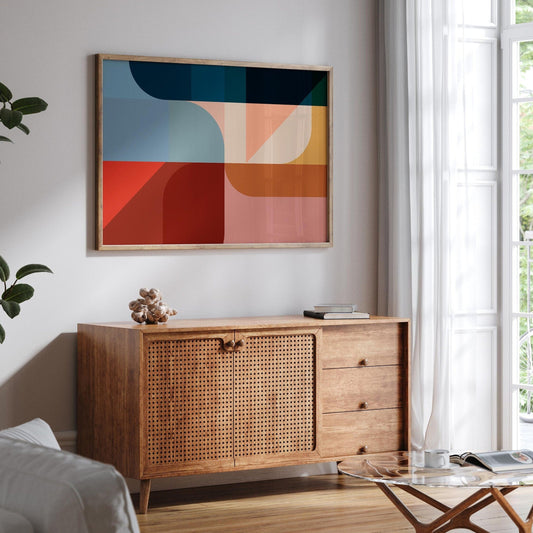 Fun Modern Colorful Abstract Wall Art Print