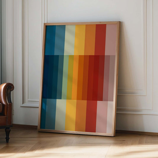 Fun Abstract Color Block Art Print