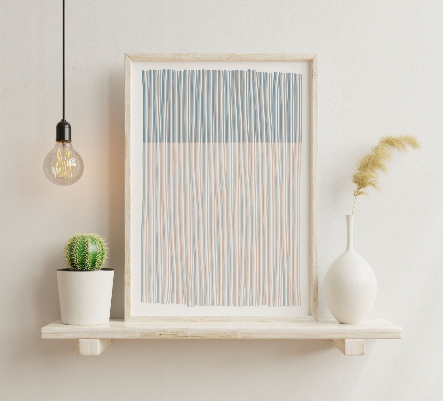 Set of 2 Cute Pastel Boho Abstract Line Art Prints