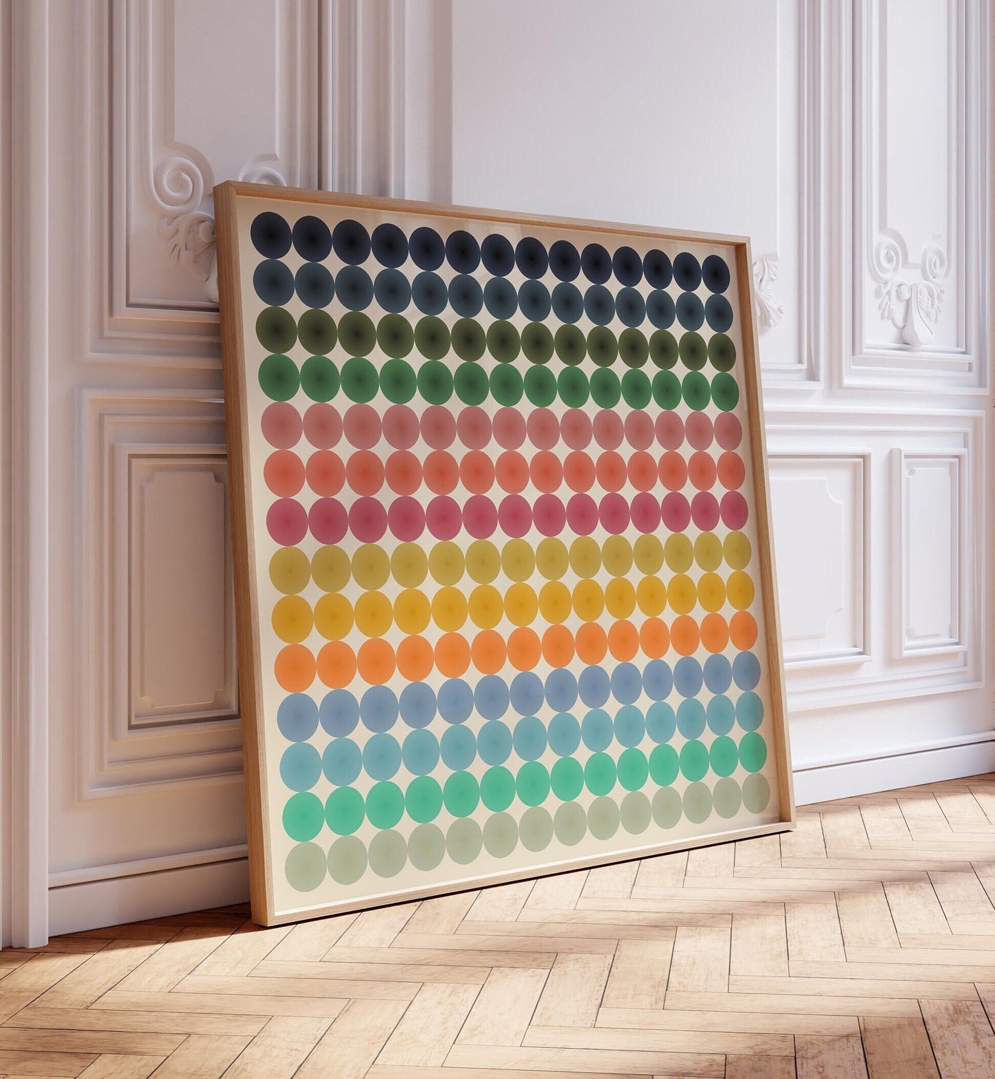 Bold Colorful Circles Print - Modern Abstract Pop Art Wall Square Poster
