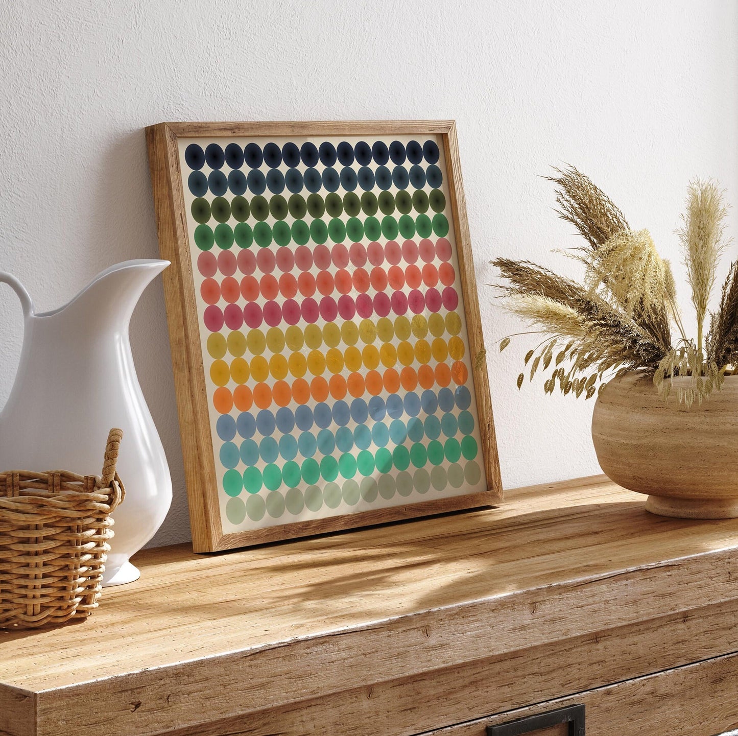 Bold Colorful Circles Print - Modern Abstract Pop Art Wall Square Poster