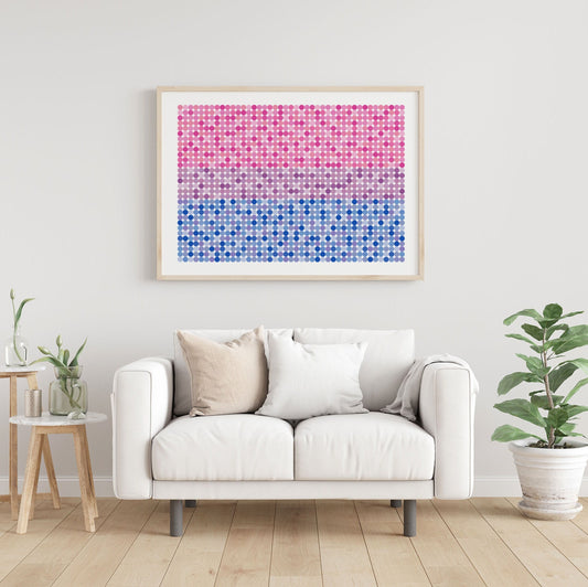 BISEXUAL Abstract Flag Wall Art Print