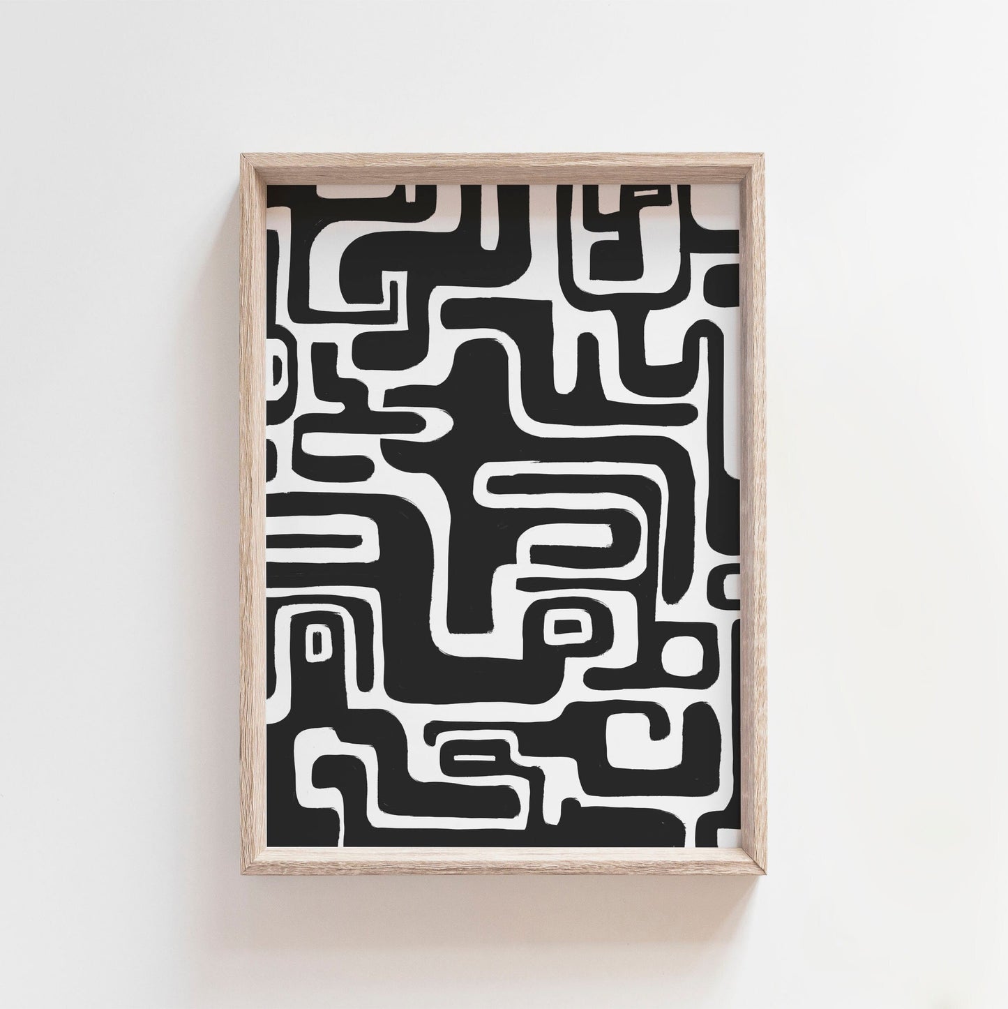 Cool Black and White Geometric Art Print