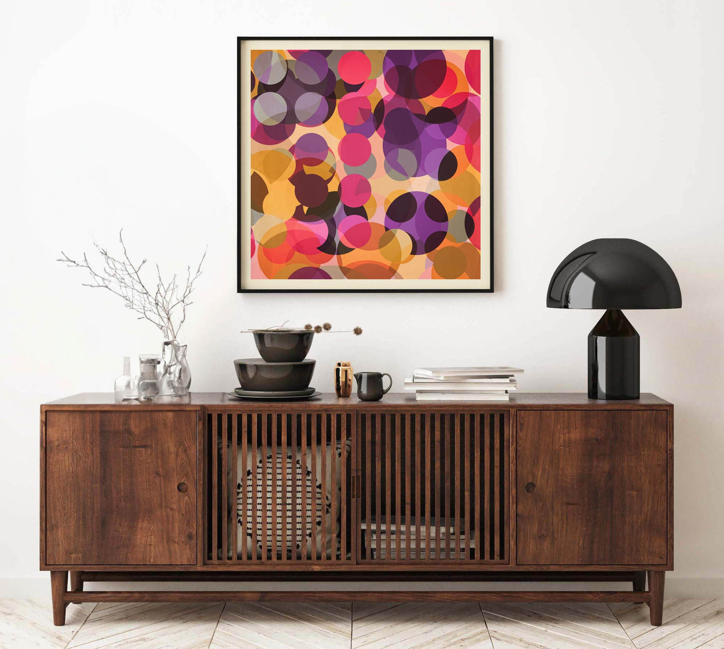 Colorful Circle Pattern Abstract Square Print