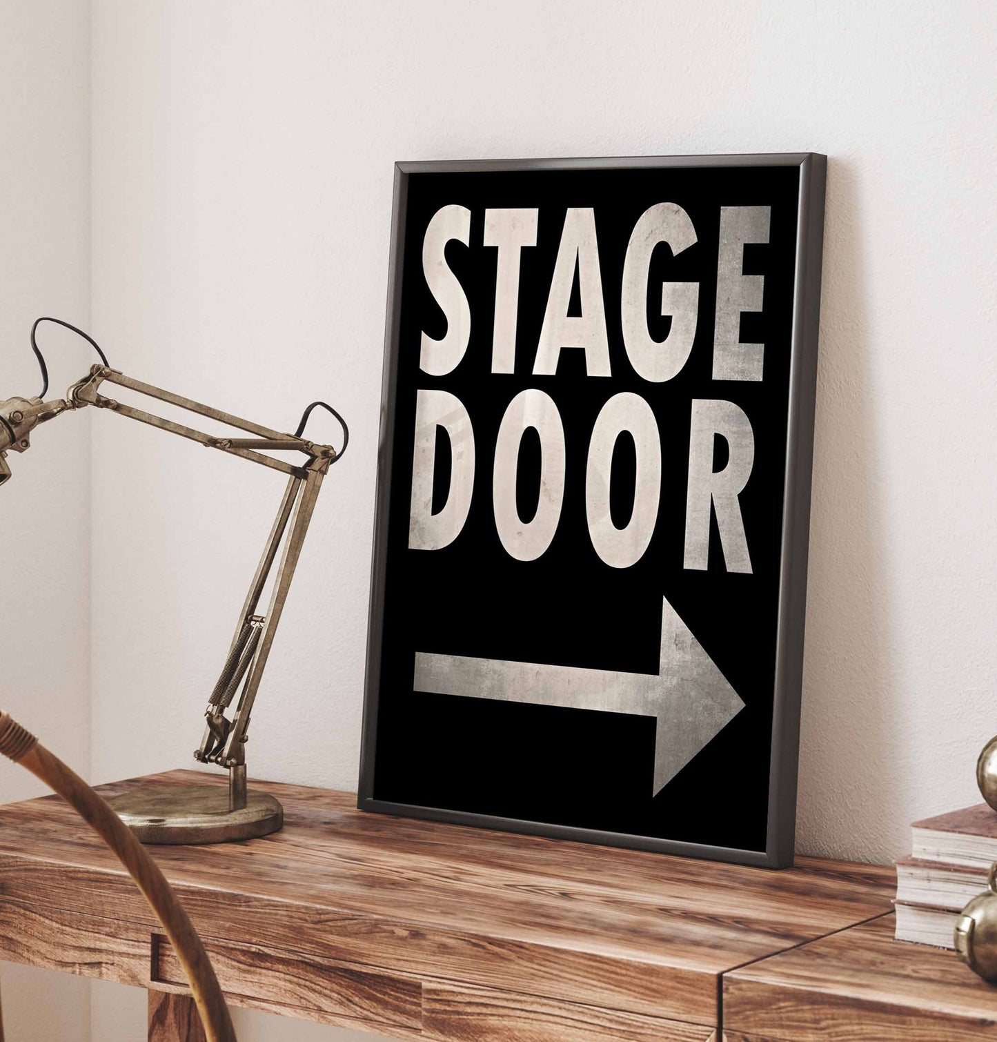 Cool Stage Door Modern Text Art Print