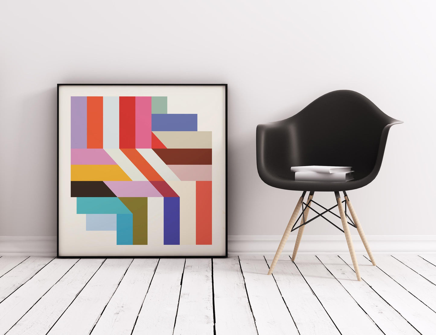 Large Bold Colorful Modern Square Art Print